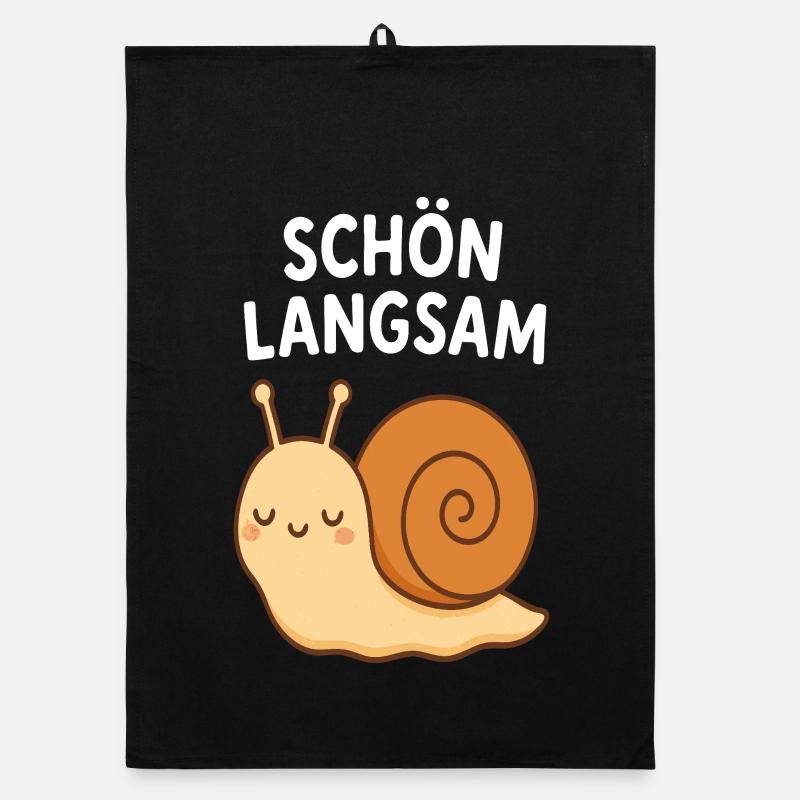 Jolis motifs lents d’escargots Torchon bio