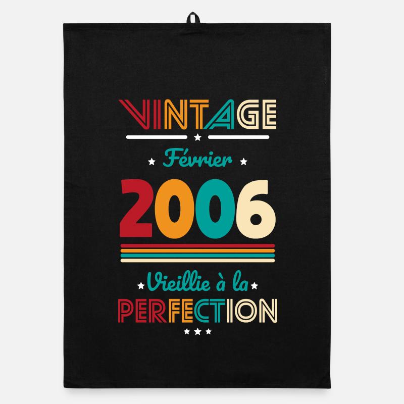 20-jähriges Jubiläum – Vintage – Februar 2006 Organic Geschirrtuch
