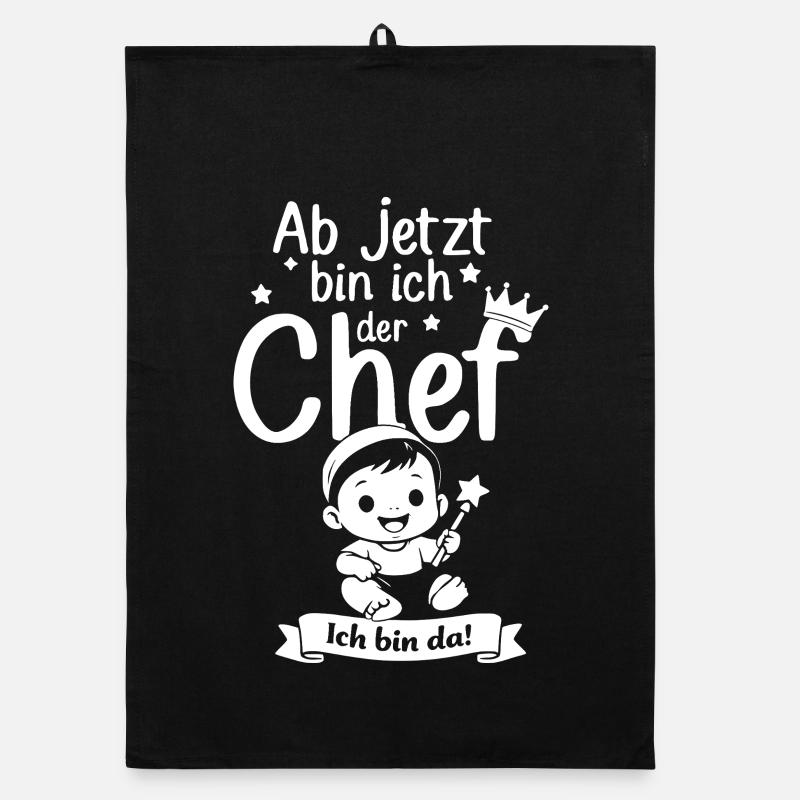 Ab jetzt bin ich der Chef Organic Geschirrtuch