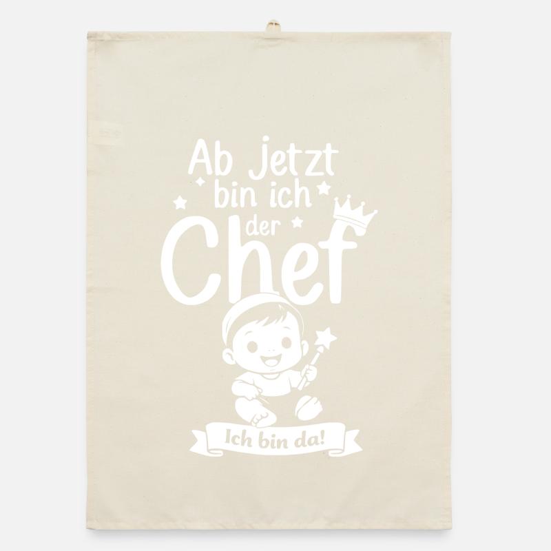 Ab jetzt bin ich der Chef Organic Geschirrtuch
