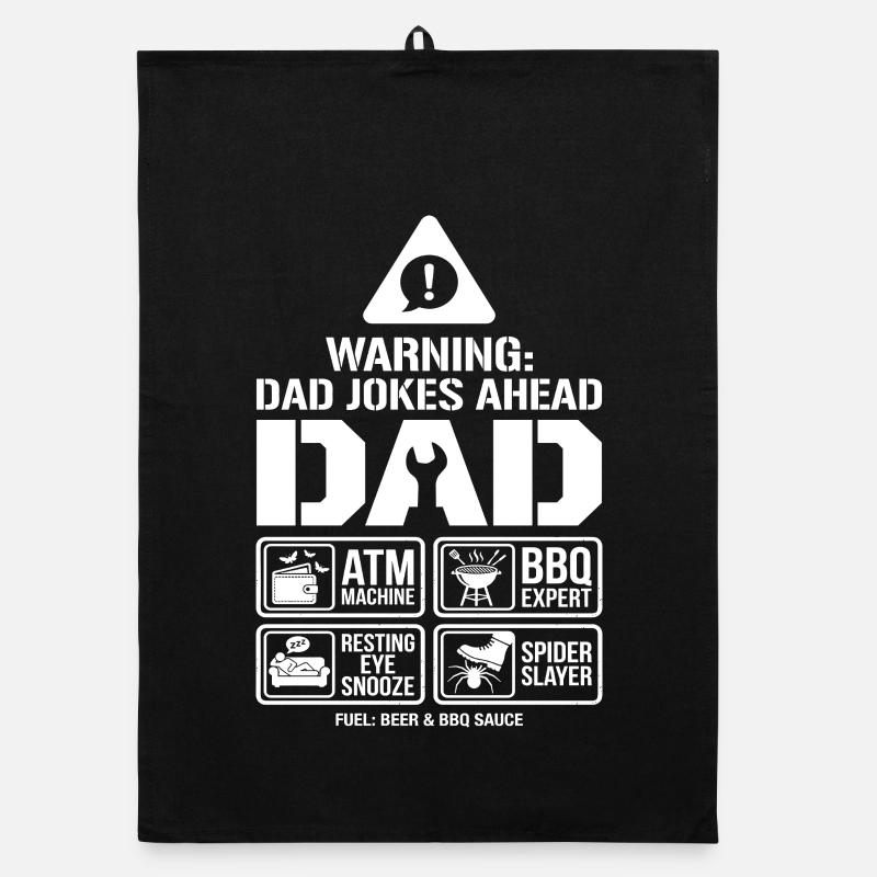 Warning Dad Jokes Ahead Vater Organic Geschirrtuch