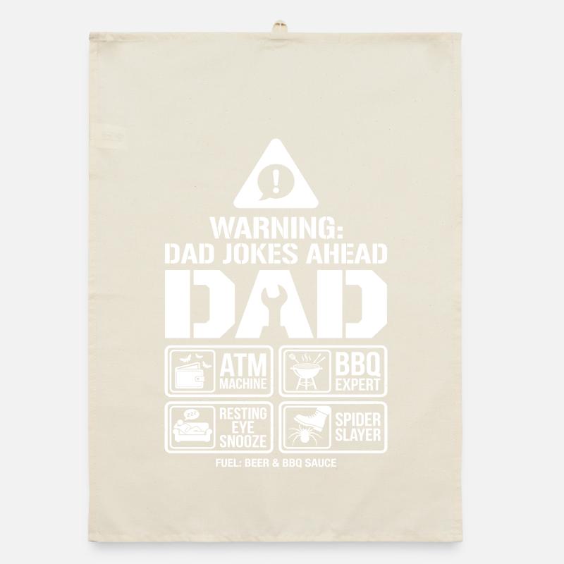 Warning Dad Jokes Ahead Father Organic dish towel