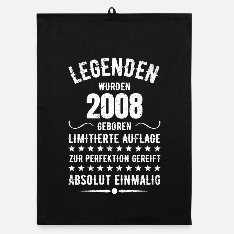 Édition Limitée 2007 18ème Cadeau d’Anniversaire - Torchon bio - noir