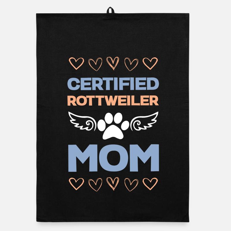 Rottweiler Mom Certified Organic dish towel
