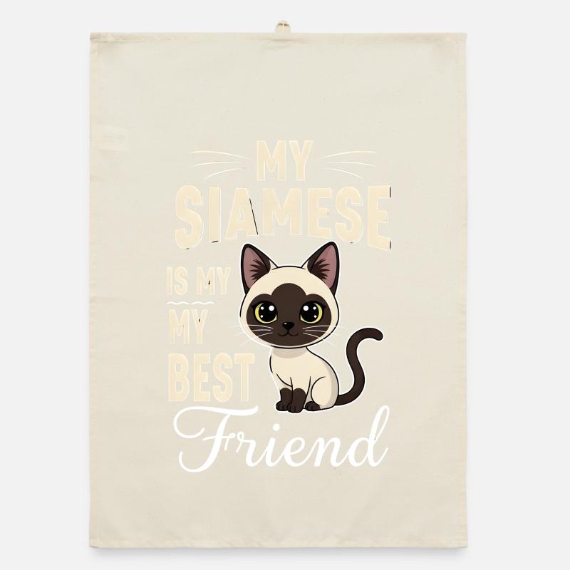 Siamese cat Siamese cat Organic dish towel