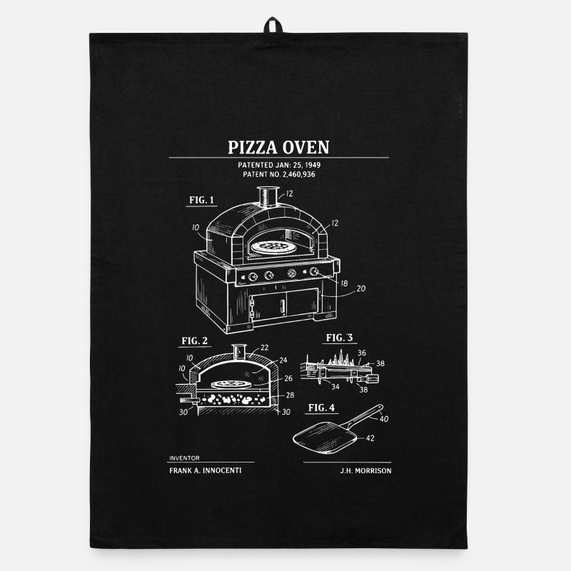 Pizza Oven Patent Blueprint Organic dish towel