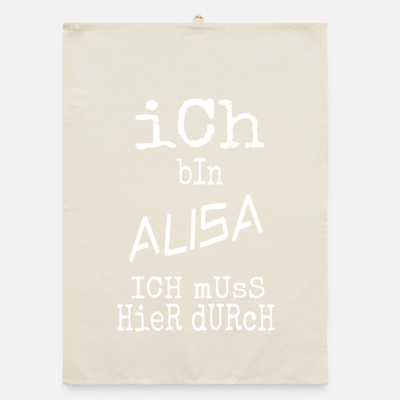 First name Alisa Organic dish towel