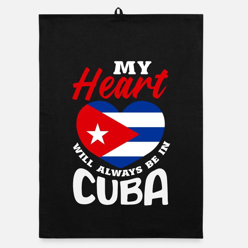 Cuba Pride & Home - Cuba Flag Design Organic dish towel