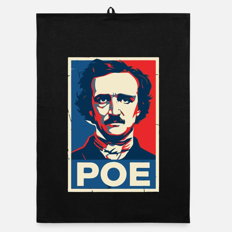 Gothic Literary Portrait Poster Organic dish towel