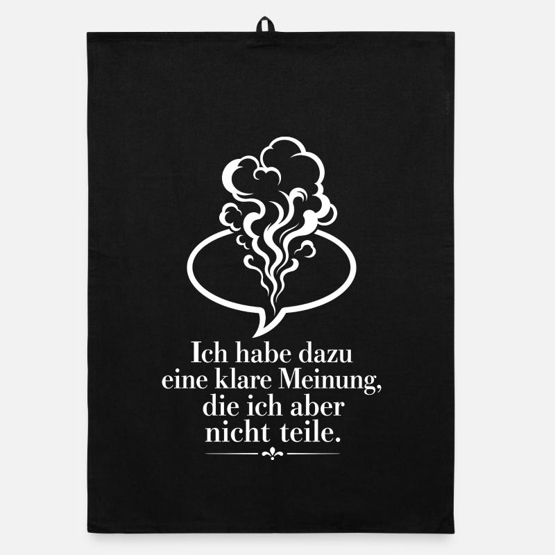 Klare Meinung Nicht Teilen, Satire Organic Geschirrtuch