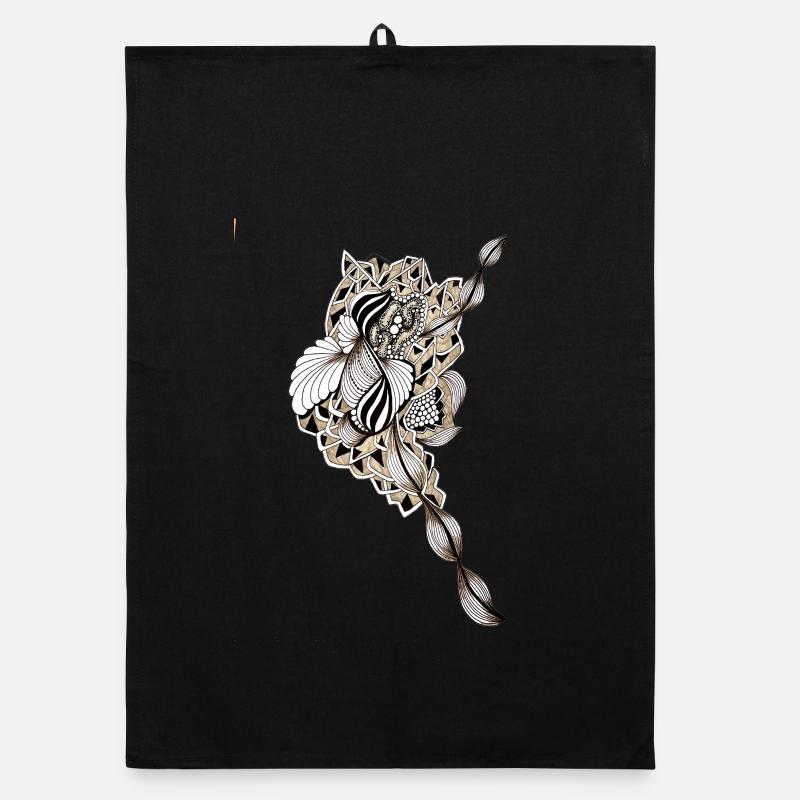 Fleur Mandala Plume Art Torchon bio