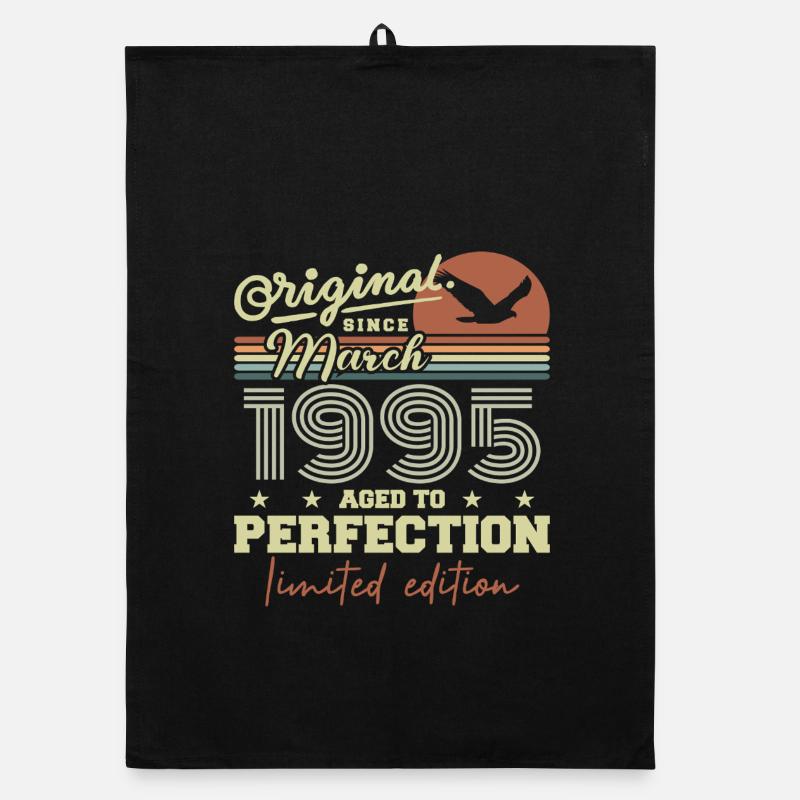 Geburtstag März 1995 Organic Geschirrtuch