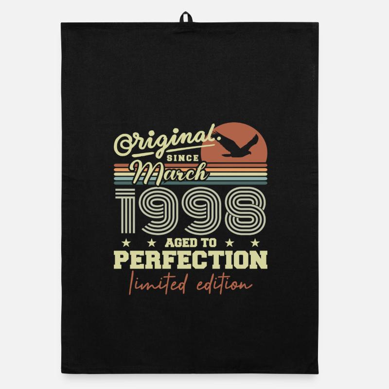 Geburtstag März 1998 Organic Geschirrtuch
