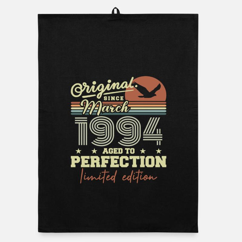 Birthday March 1994 Organic dish towel