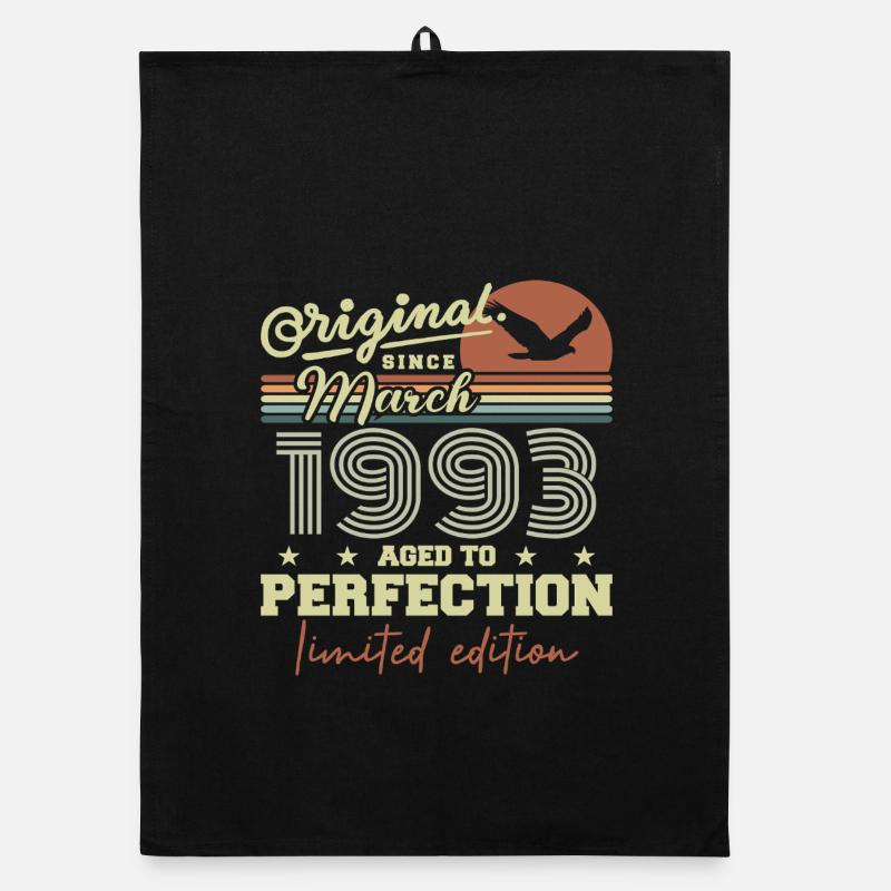 Birthday March 1993 Organic dish towel