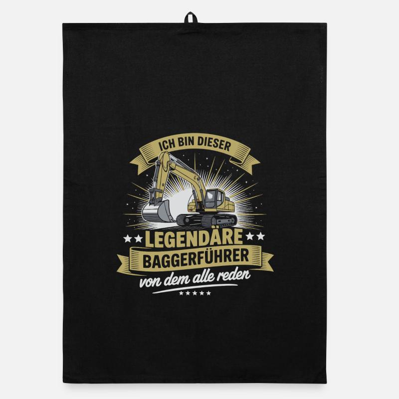 Baggerfuehrer Baggerfahrer Organic Geschirrtuch