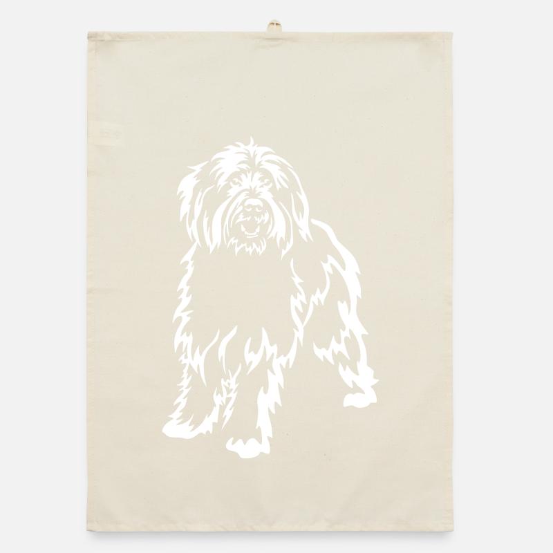 Sheep poodle "Black Edition" Organic dish towel
