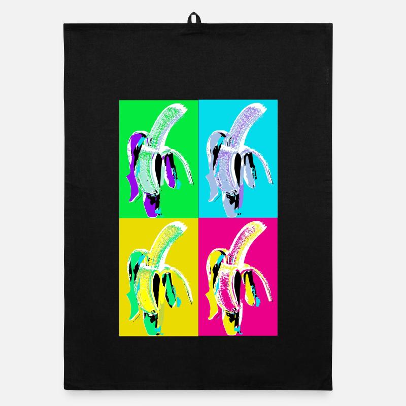 Banane Pop Art Quadri Couleurs Torchon bio