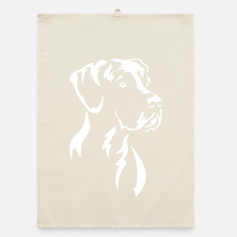 Great Dane Head "Black Edition" Organic dish towel