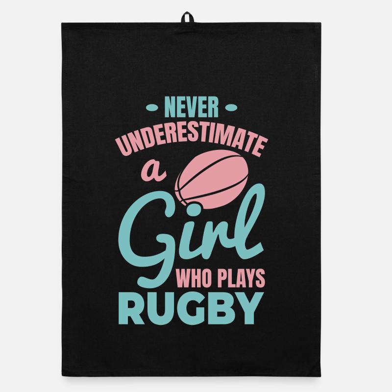 Joueuse de rugby filles Torchon bio
