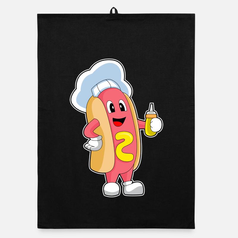 Cuisinière de hot-dog Cuisson de la moutarde Torchon bio