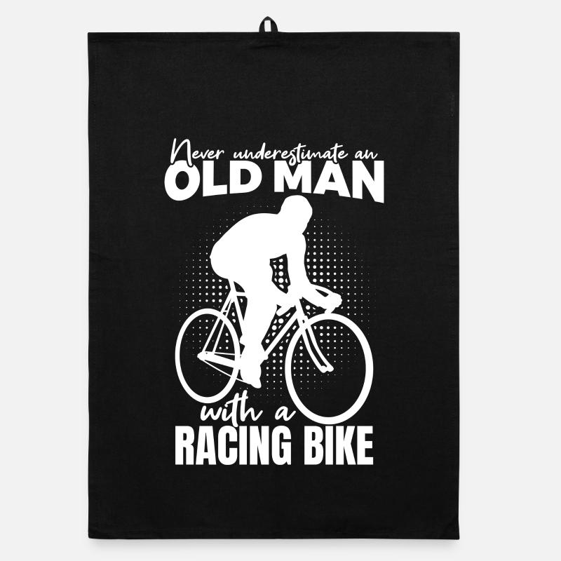 Grand-père cycliste Torchon bio