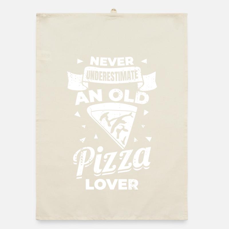 Never Underestimate An Old Pizza Lover Organic Geschirrtuch