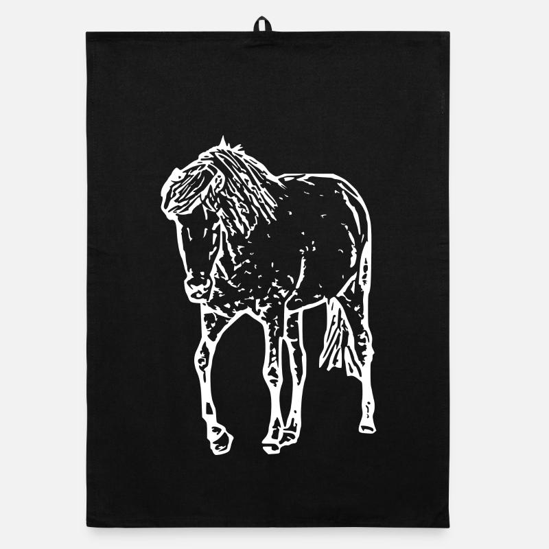 weißes Pferd weiß Pferde T-shirt Geschenk Reiter  Organic Geschirrtuch