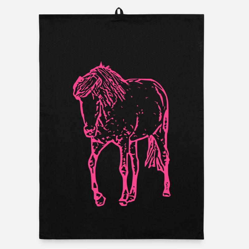 Pferd rosa pink Organic Geschirrtuch