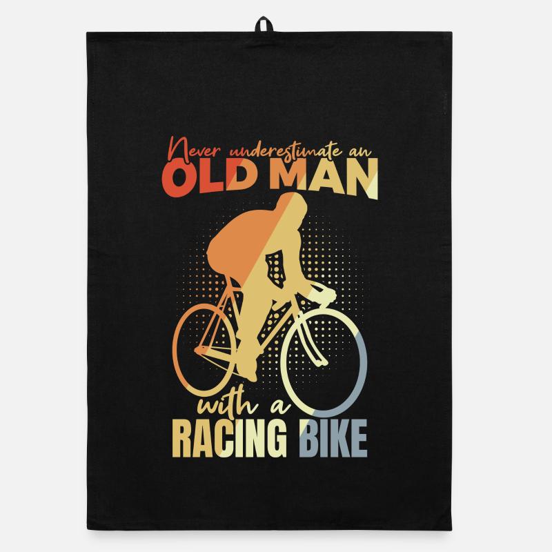 Bicycle Grandpa Organic dish towel