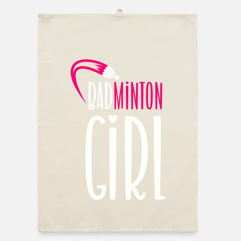 Badminton Mädchen Organic Geschirrtuch