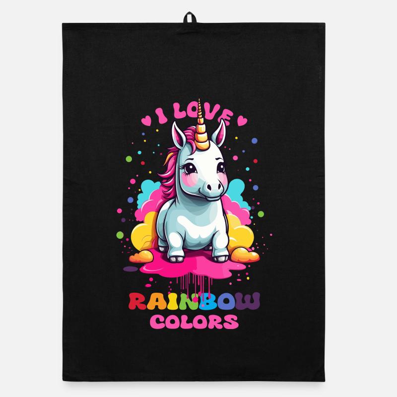 Licorne mignonne Torchon bio