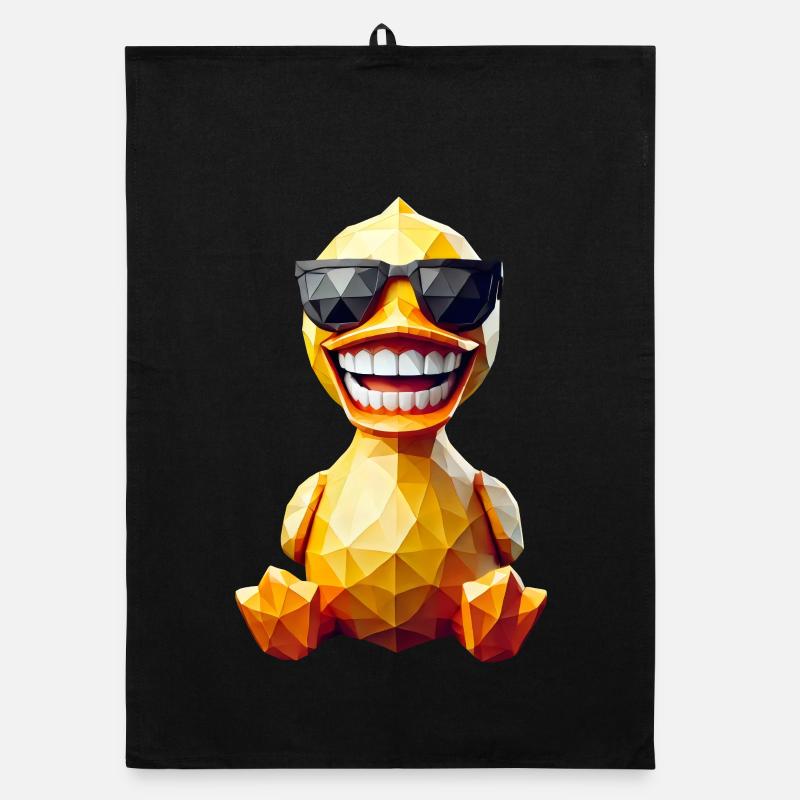 canard jaune lunettes soleil Torchon bio