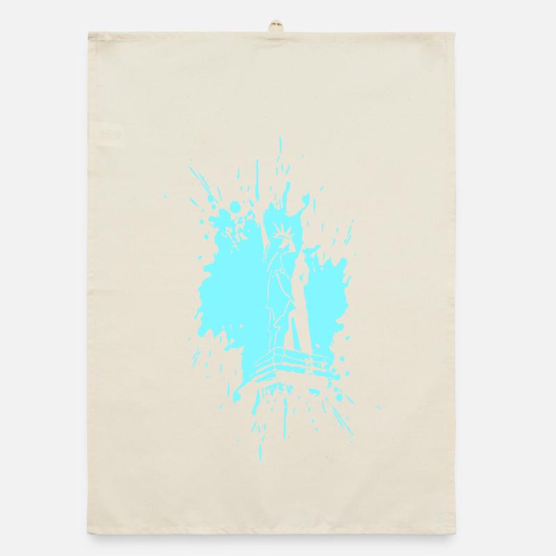 Freiheitsstatue in a Splash > Vectorgraphic Organic Geschirrtuch