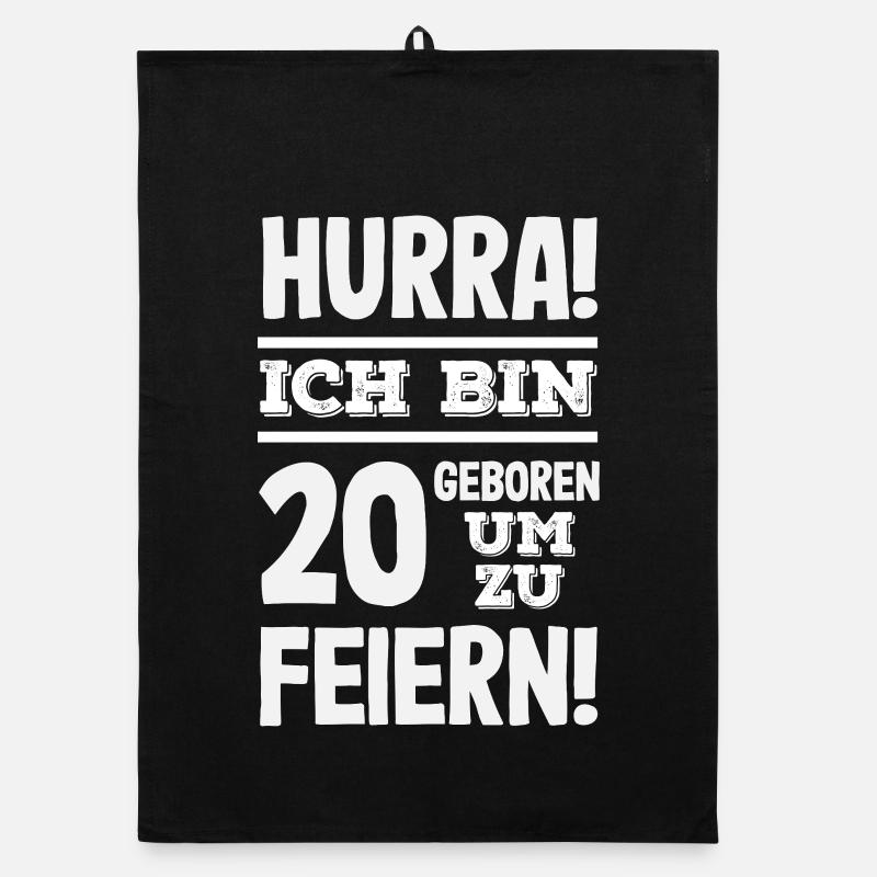 Funny 20th Birthday Gift Organic dish towel