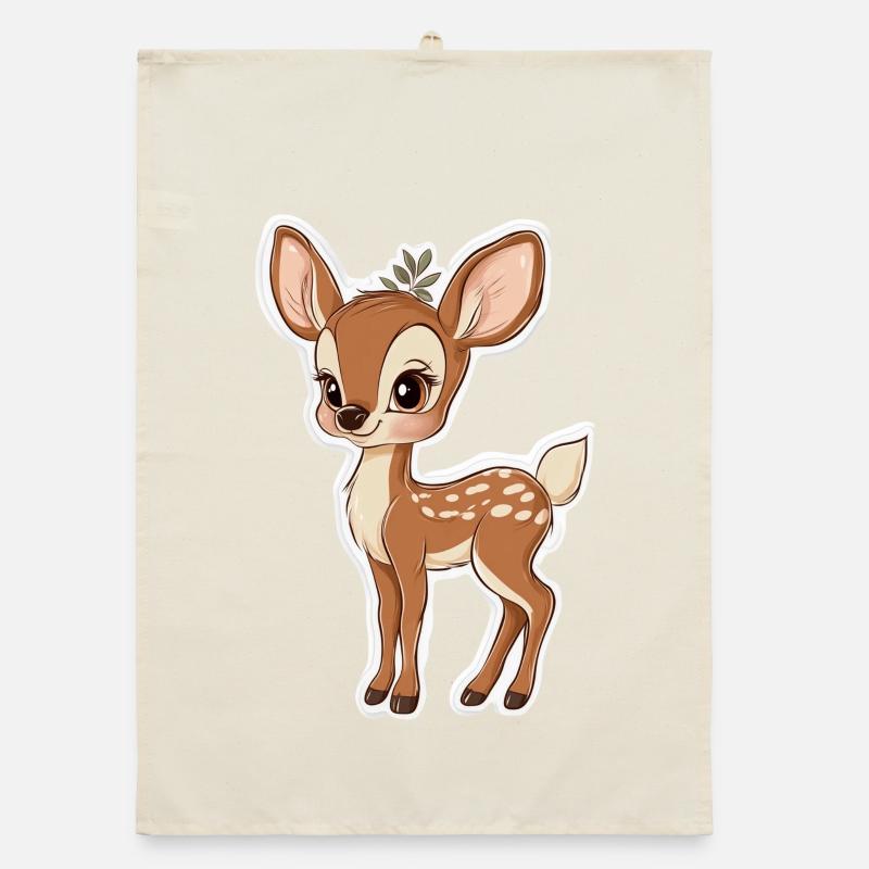 roe deer Organic dish towel