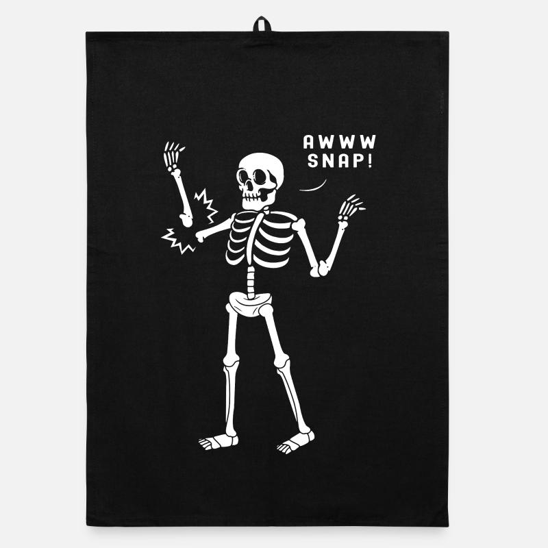 Fracture osseuse Fracture osseuse du squelette d’Halloween Torchon bio