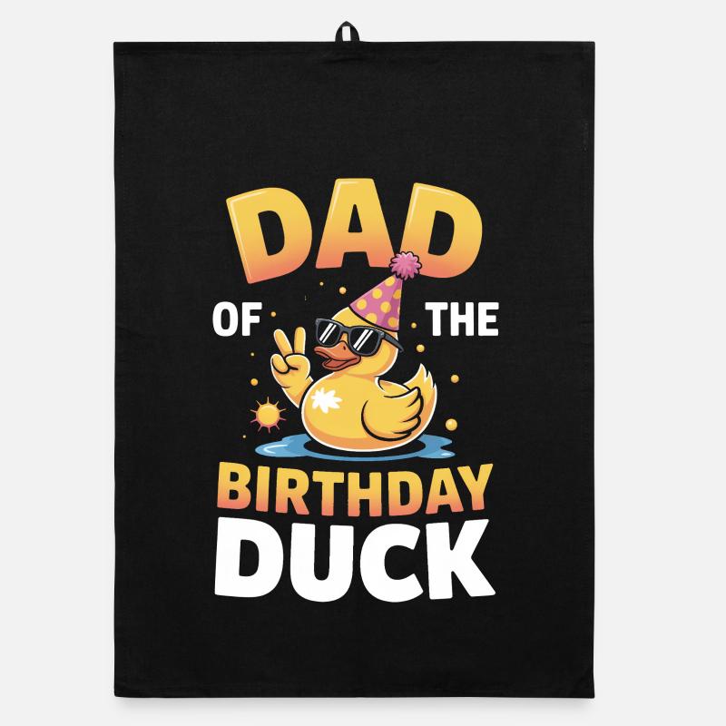 Papa du canard d’anniversaire Torchon bio