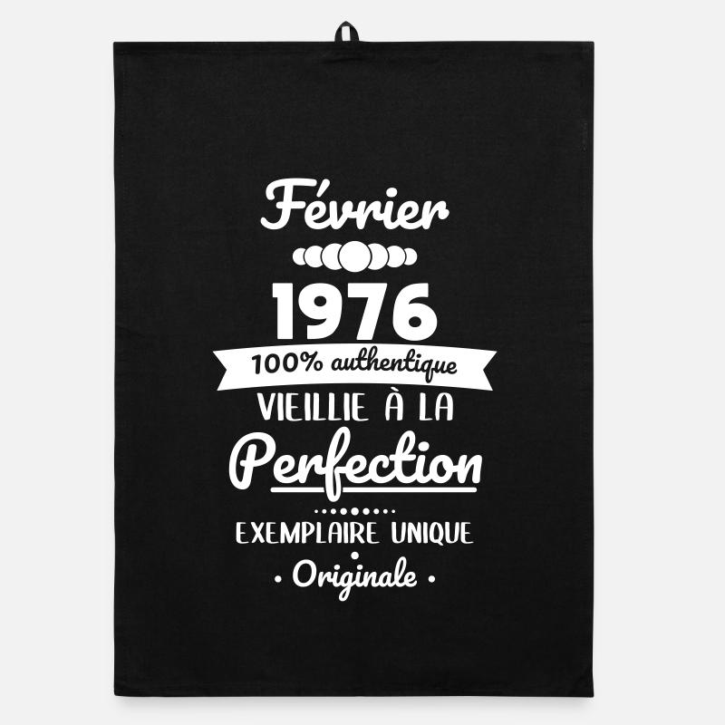 Anniversaire 50 ans - Février 1976 Originale Torchon bio