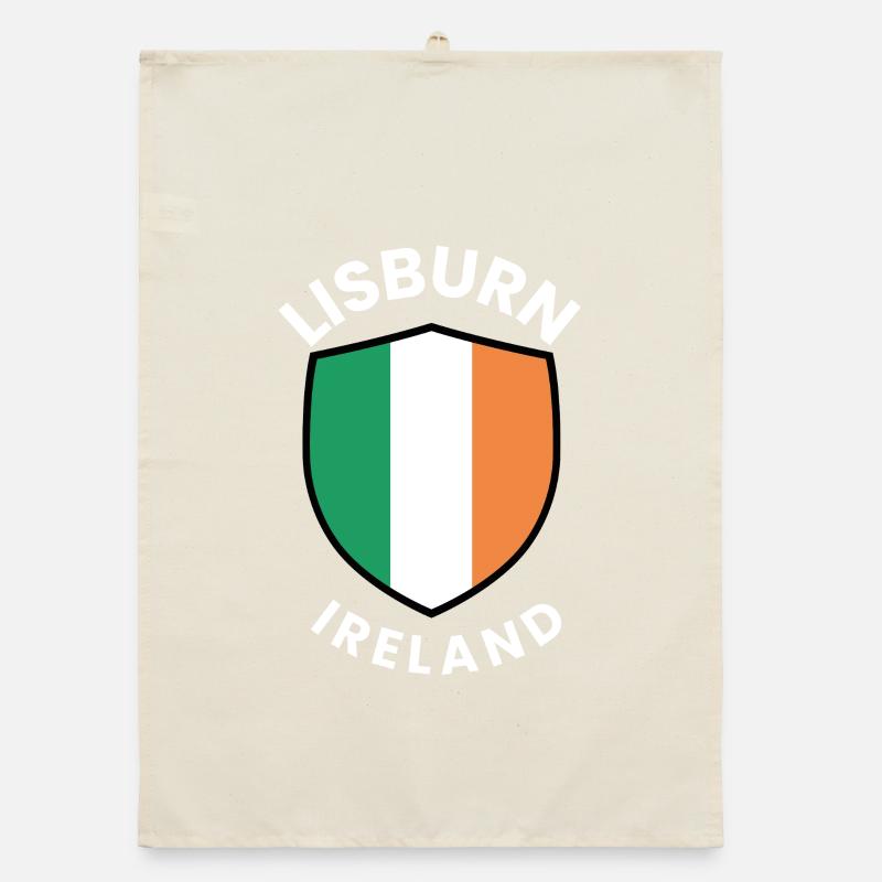 Tee du drapeau irlandais du Lisburn Shield Torchon bio