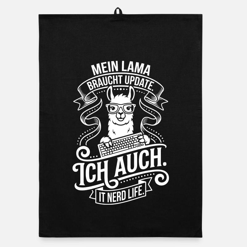Mein Lama braucht Update Organic Geschirrtuch