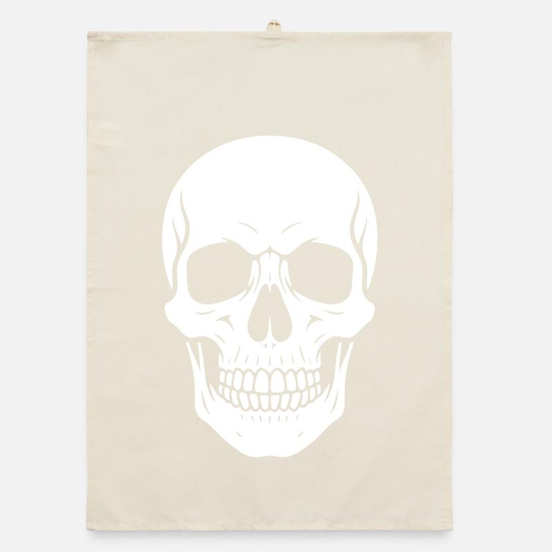 Graphique de la silhouette du crâne Torchon bio