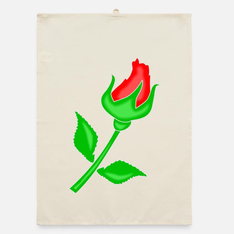 Rose Red Organic dish towel