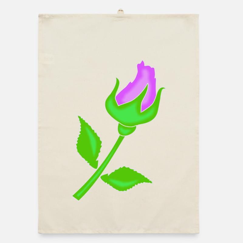 Rose dans une teinte violette Torchon bio