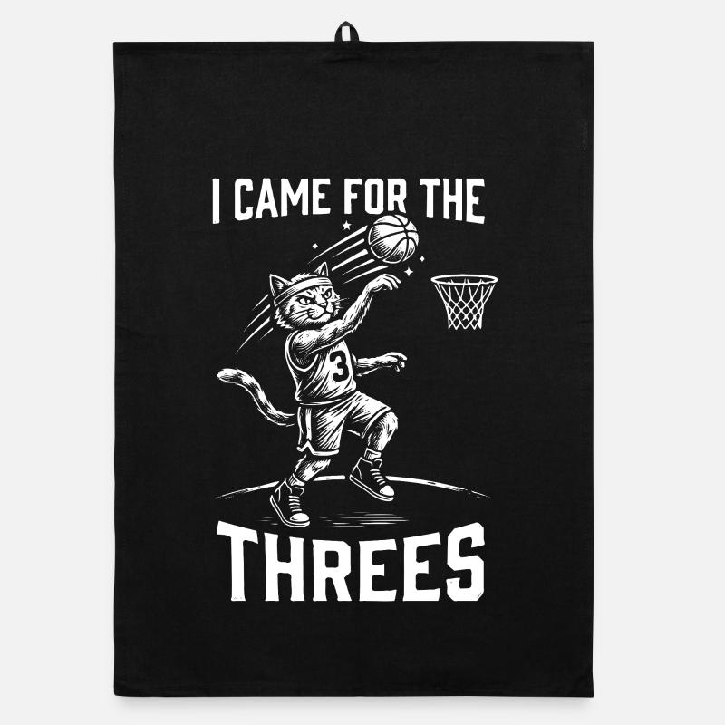 basket, mignon, basket, meme, chat, sport Torchon bio