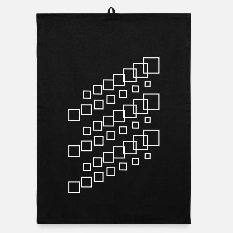 Geometric Square Cascade Organic dish towel