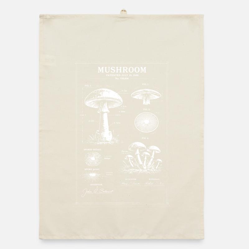 Art botanique de plans champignons Torchon bio
