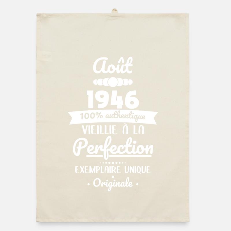 Anniversaire 80 ans - Août 1946 Originale Torchon bio