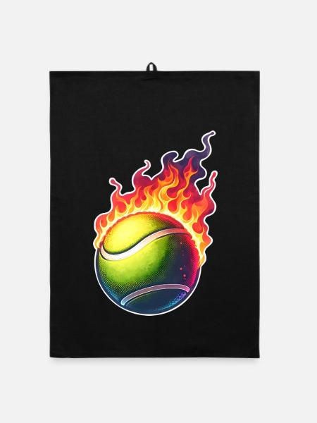 Tennis - Organic dish towel - black - Front