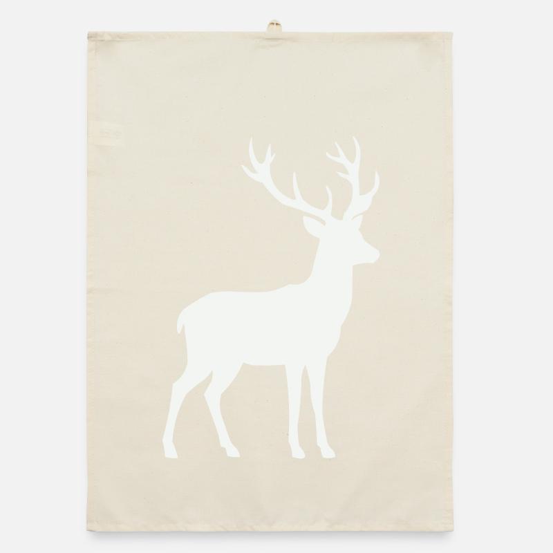 Silhouette de cerf Torchon bio